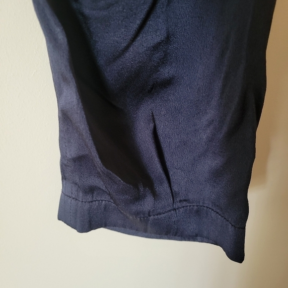 Vince Satin Navy Blue Lounge Pants Jogger Size Small - Picture 7 of 9